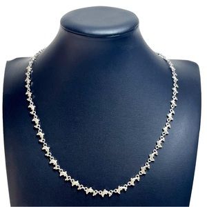Dolphin Link Silver Necklace Jewelry Figural 18"